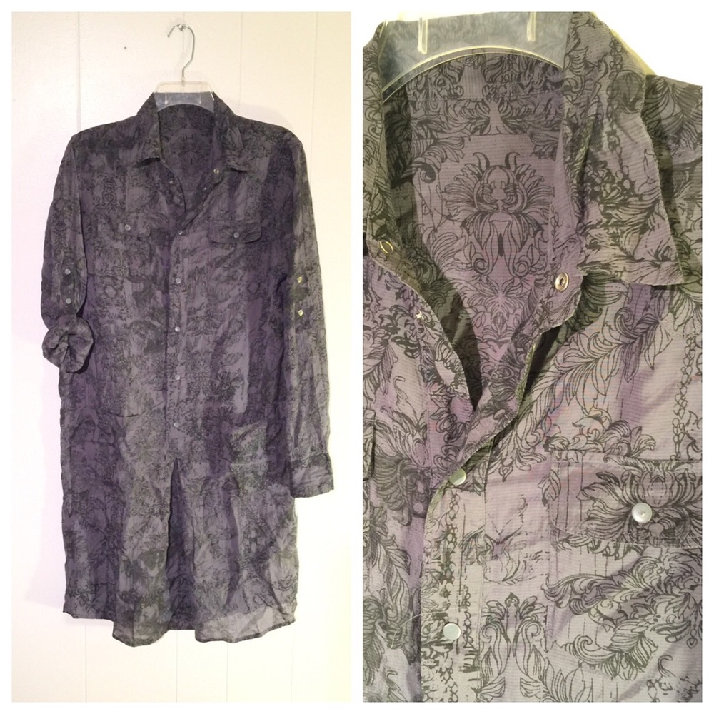 Leightweight Tunic Shirt Dress L